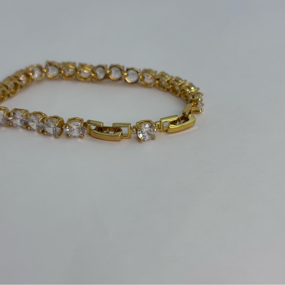 BRACHA Darcy Tennis Bracelet in 14k Gold Plated - Picture 5 of 7